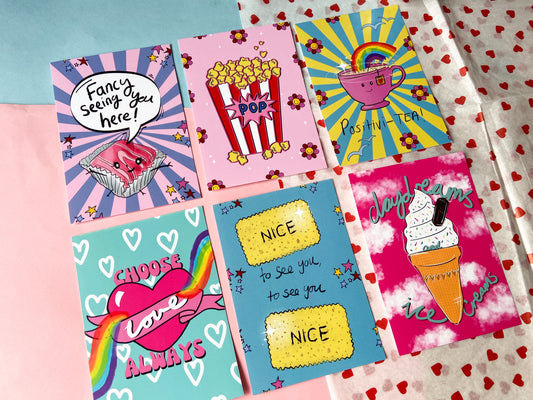 Nostalgic Summer Postcard Set of 6