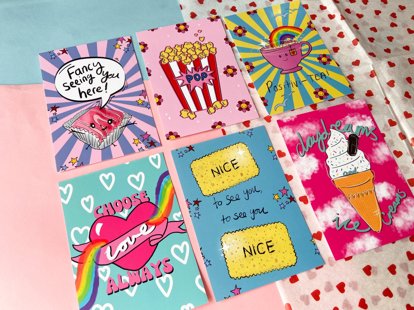 Nostalgic Summer Postcard Set of 6