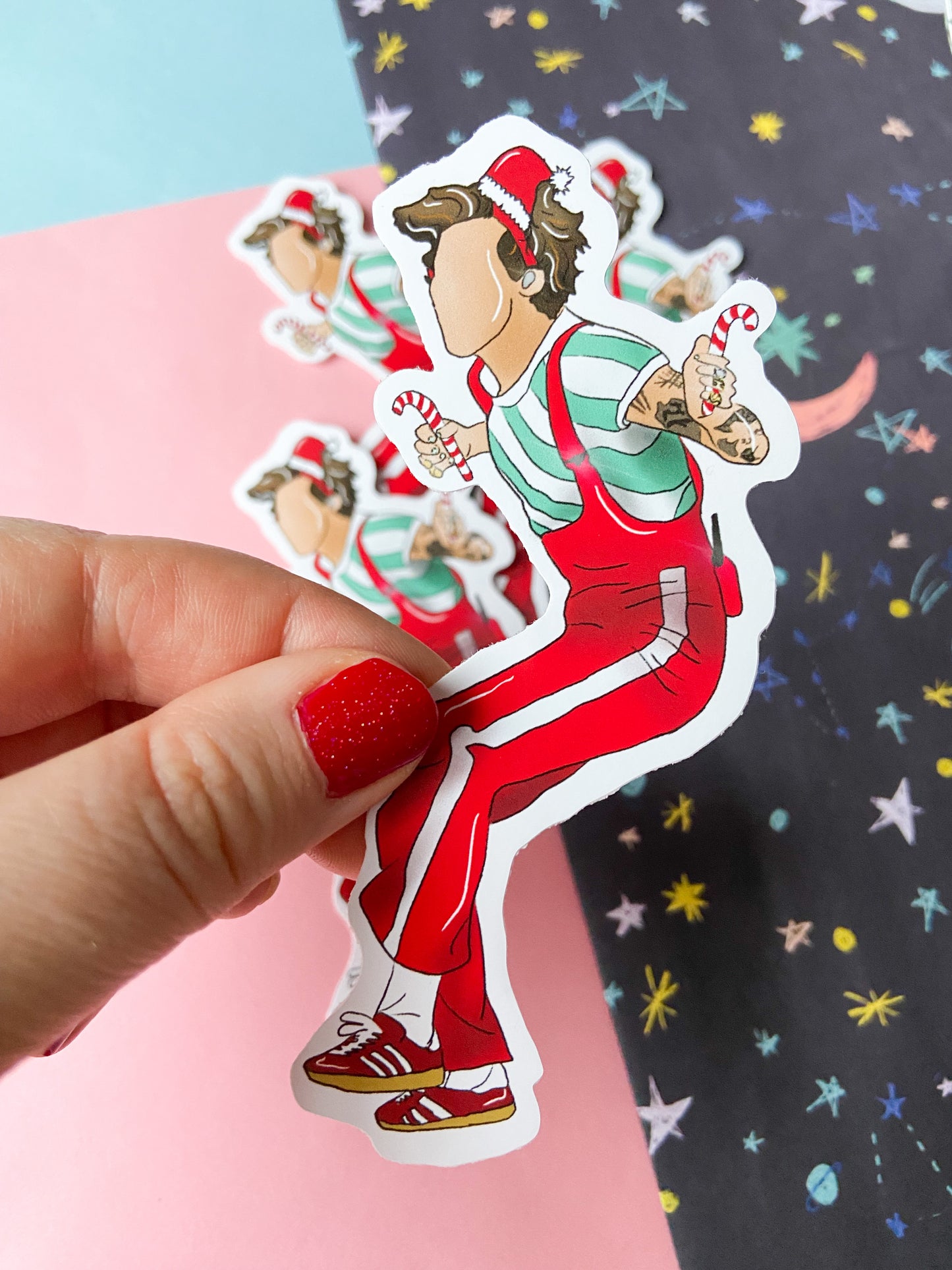 Candy Cane Christmas Harry Sticker