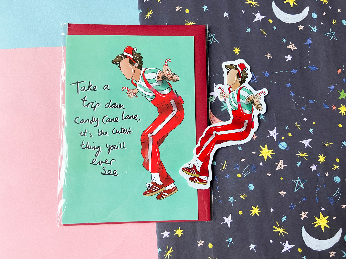 Candy Cane Christmas Harry Sticker