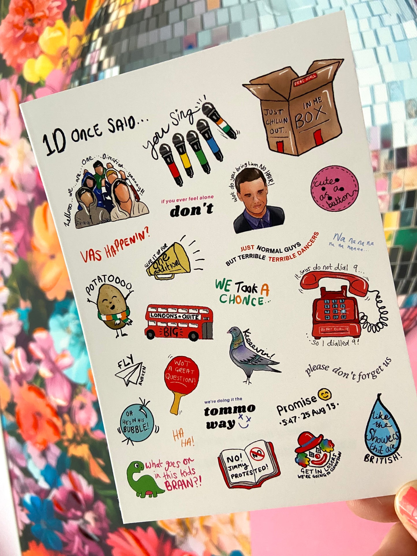 1D Once Said Postcard, Directioner Fans Poster