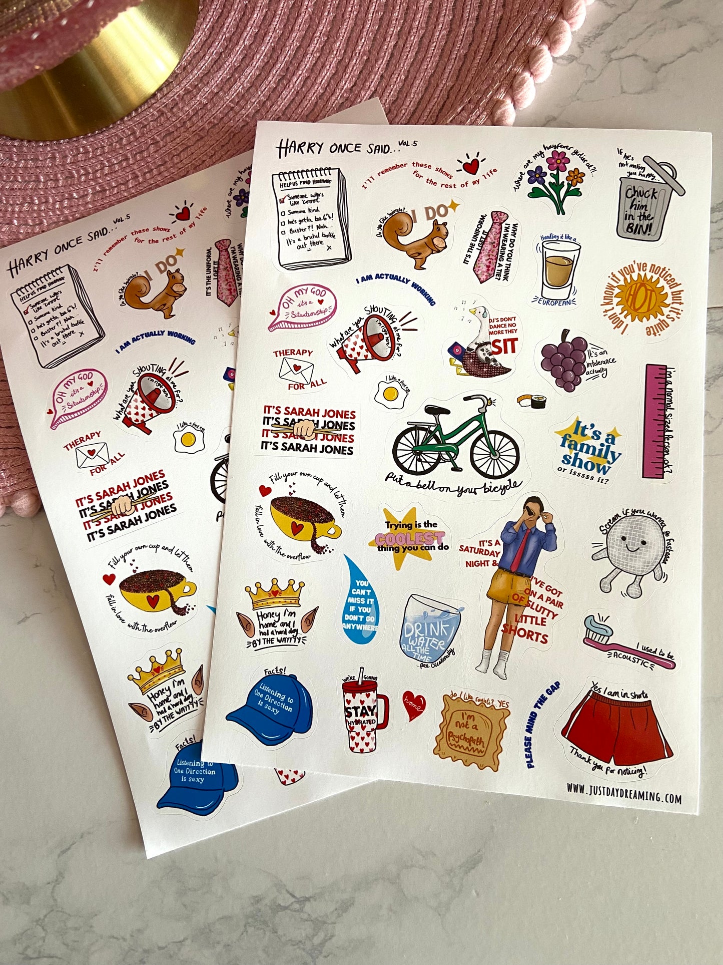 PRE-ORDER: NEW Harry Once Said Sticker Sets, Harries Iconic Quotes