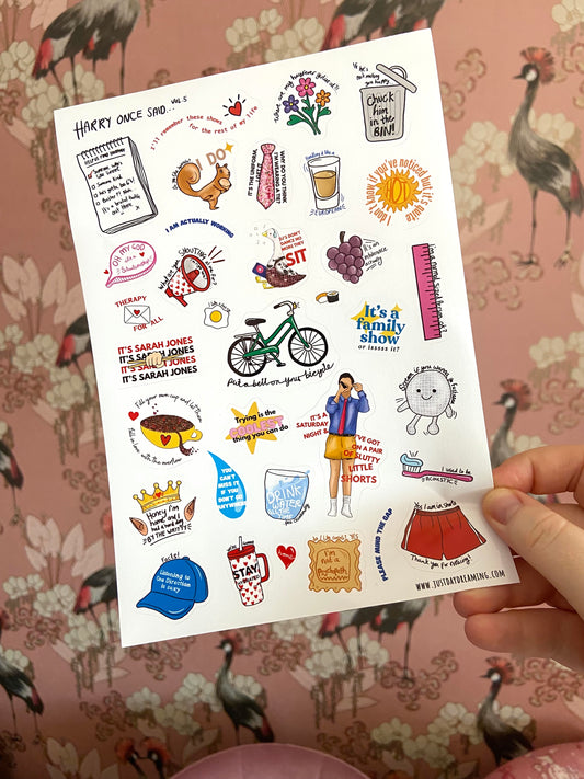 PRE-ORDER: Harry Once Said Sticker Sets, Iconic Quotes