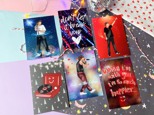 Louis Postcard Set of 6, Christmas Gift