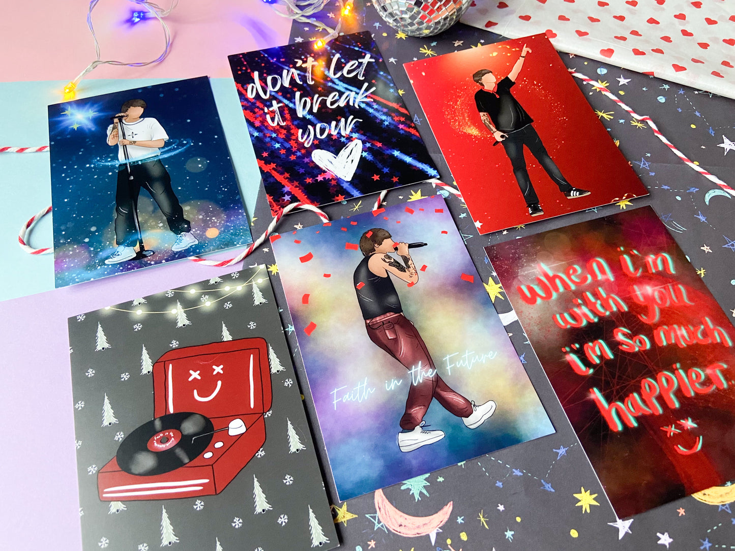 Louis Postcard Set of 6, Christmas Gift