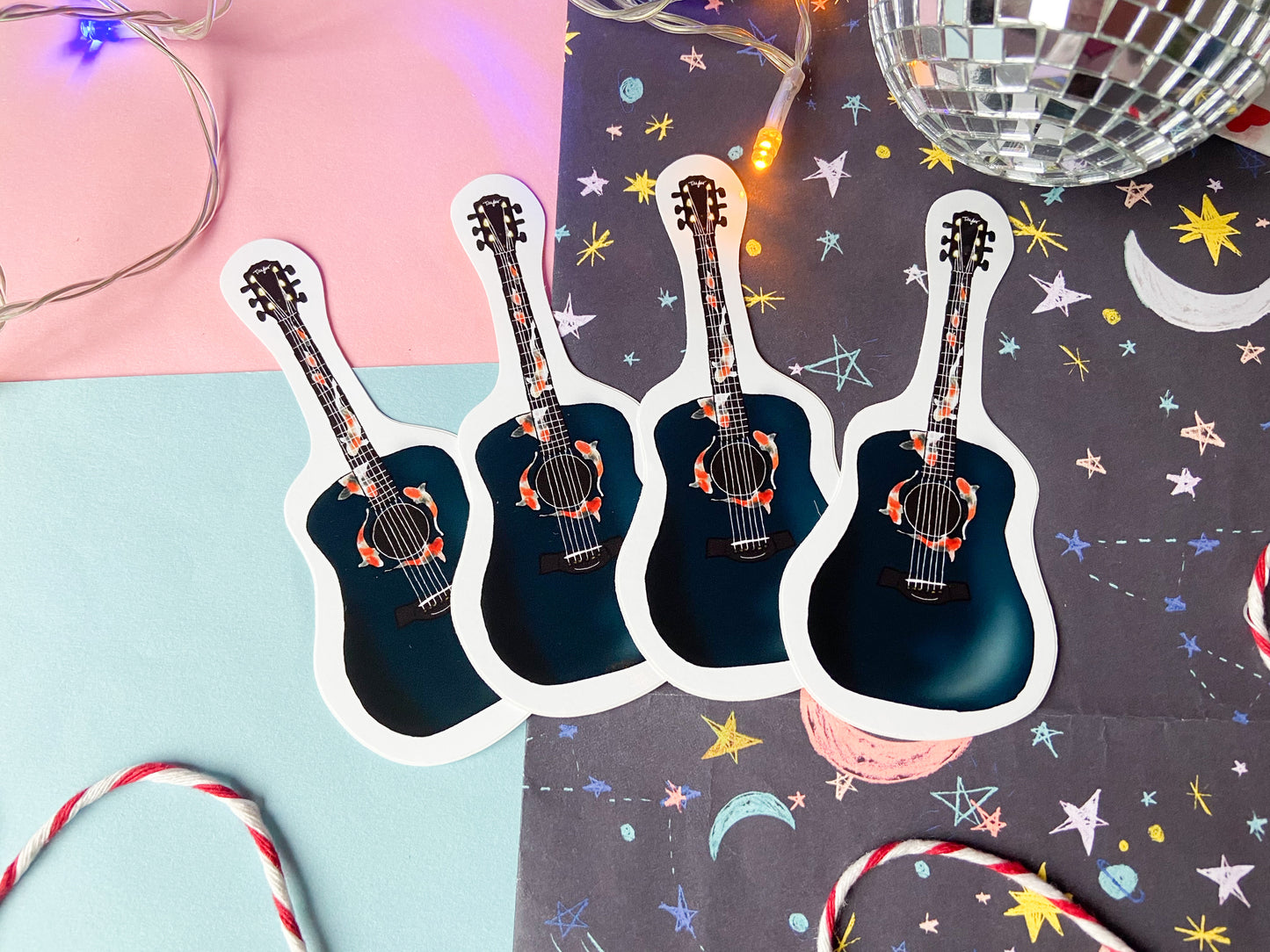 Koi Guitar Stickers, Swifties Gift