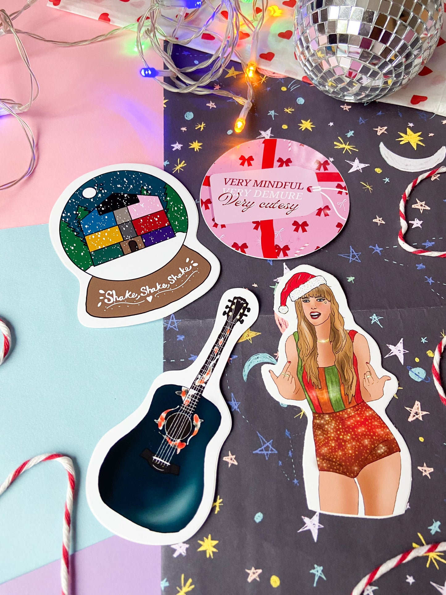 Snowglobe Sticker, Taylor Christmas