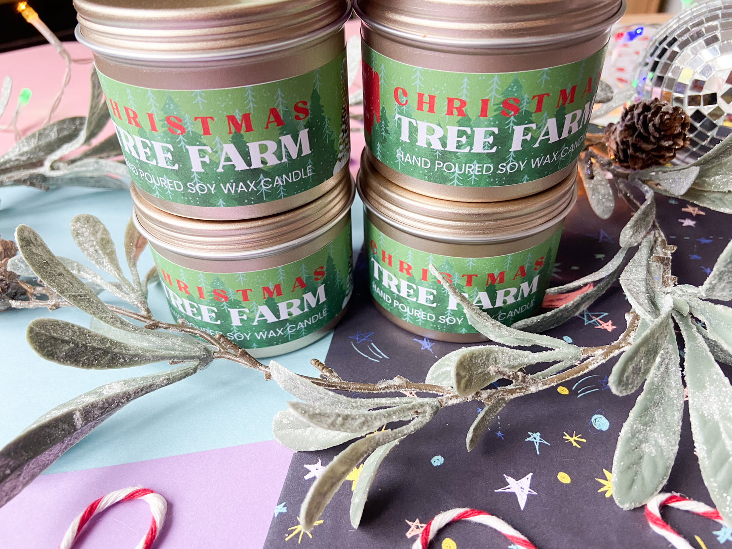 Christmas Tree Farm Candle in Tin, Taylor Themed Gift