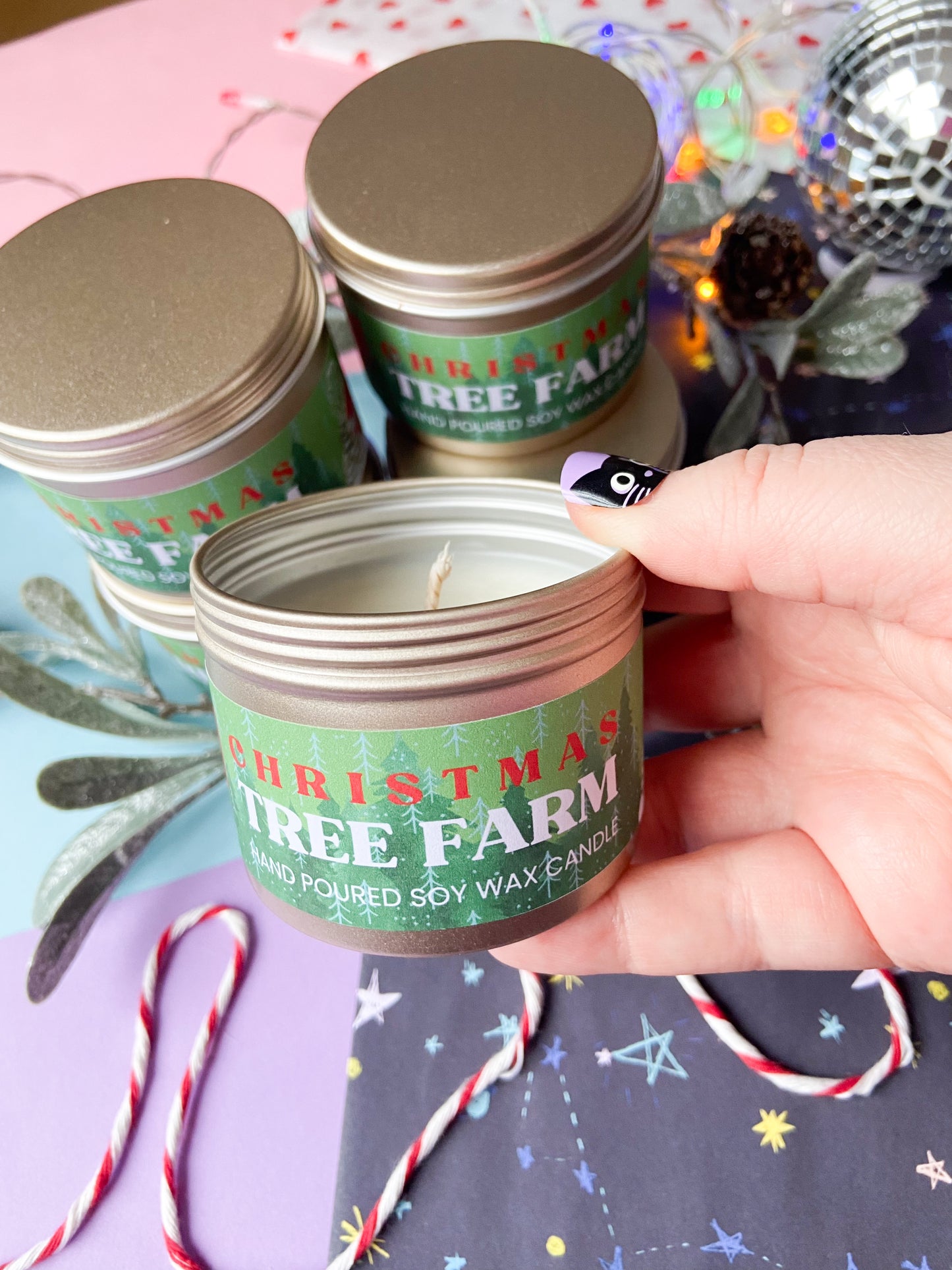 Christmas Tree Farm Candle in Tin, Taylor Themed Gift