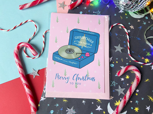 Christmas Tree Vinyl, Taylor Inspired Christmas Card