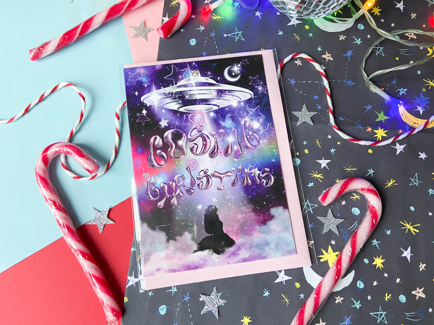 Cosmic Christmas, Taylor Inspired Christmas Card