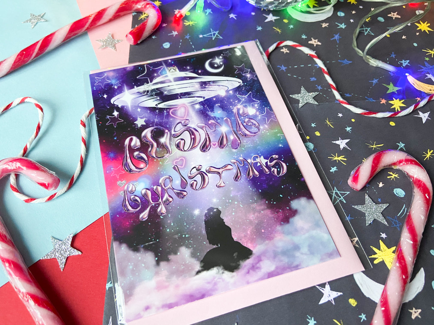 Cosmic Christmas, Taylor Inspired Christmas Card