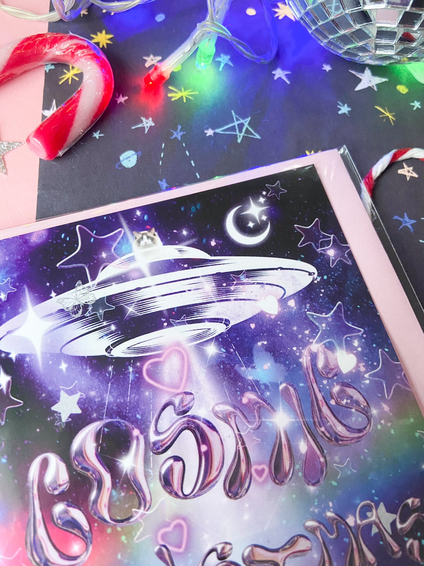 Cosmic Christmas, Taylor Inspired Christmas Card