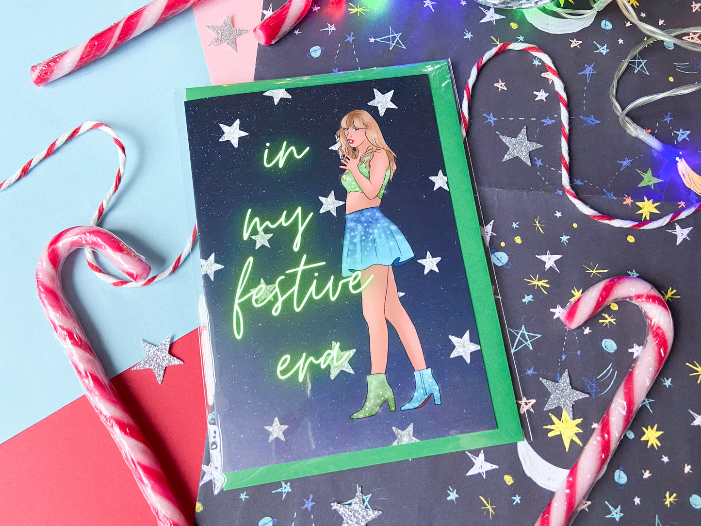 Festive Era Taylor Inspired Christmas Card