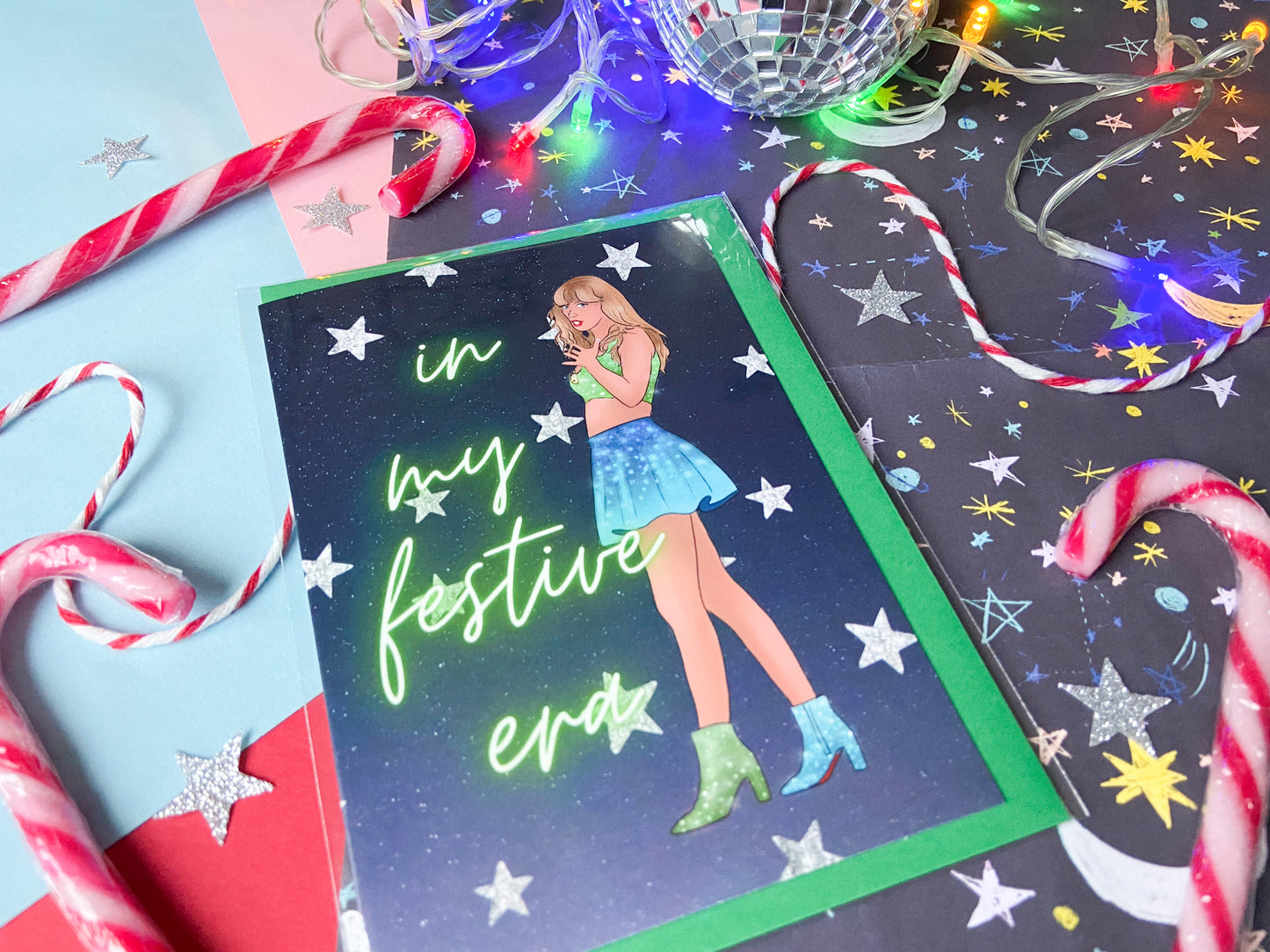 Festive Era Taylor Inspired Christmas Card