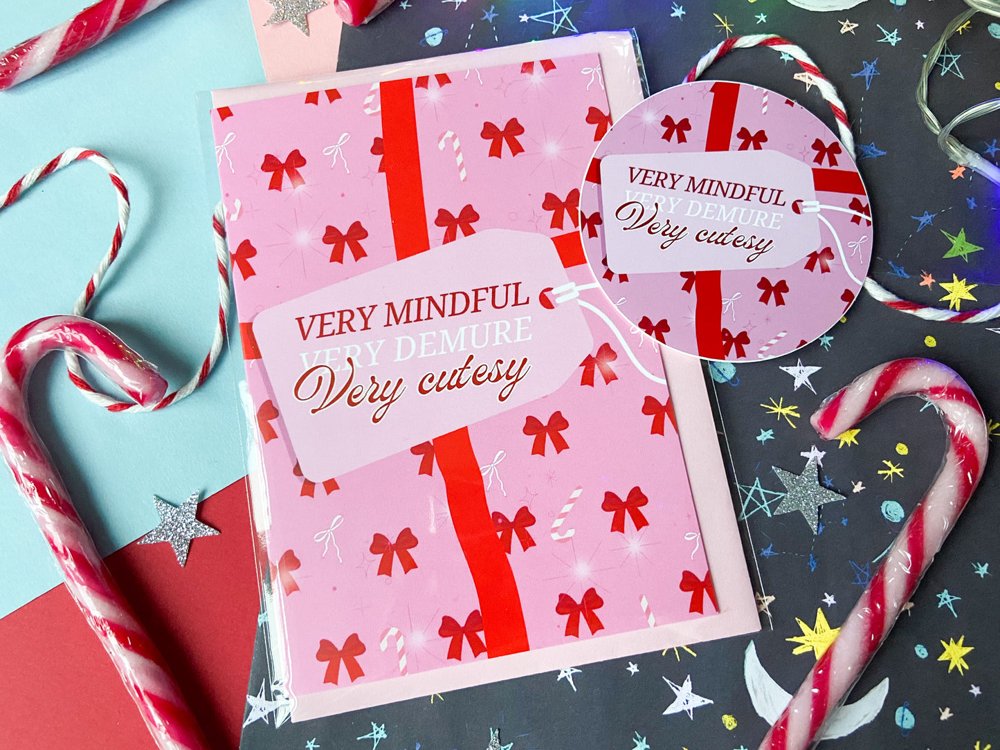 Mindful Demure Cutesy Christmas Card