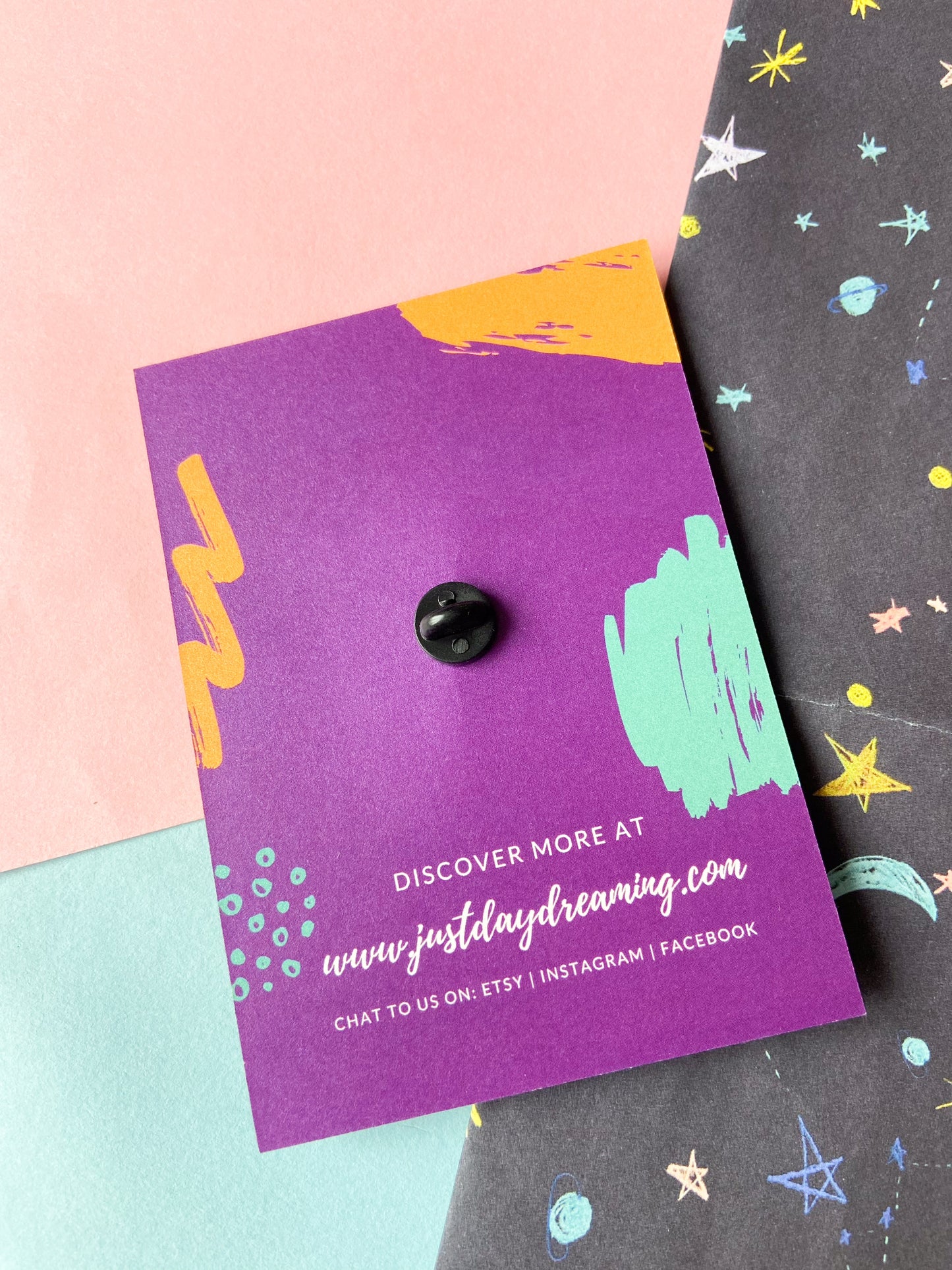 Harries Halloween Wooden Pin Badge Brooch