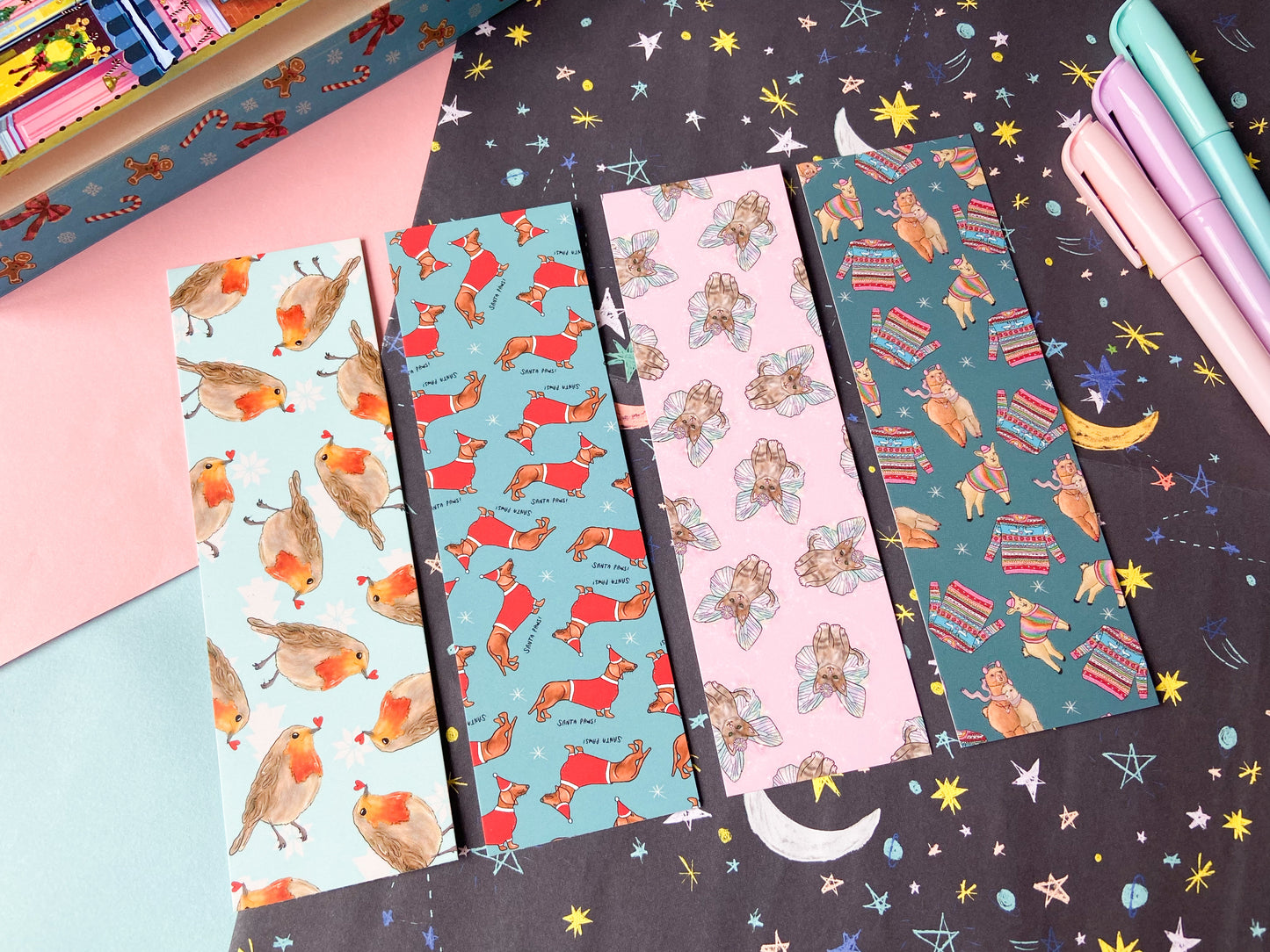 Christmas Bookmark Collection, Book Lovers Gift