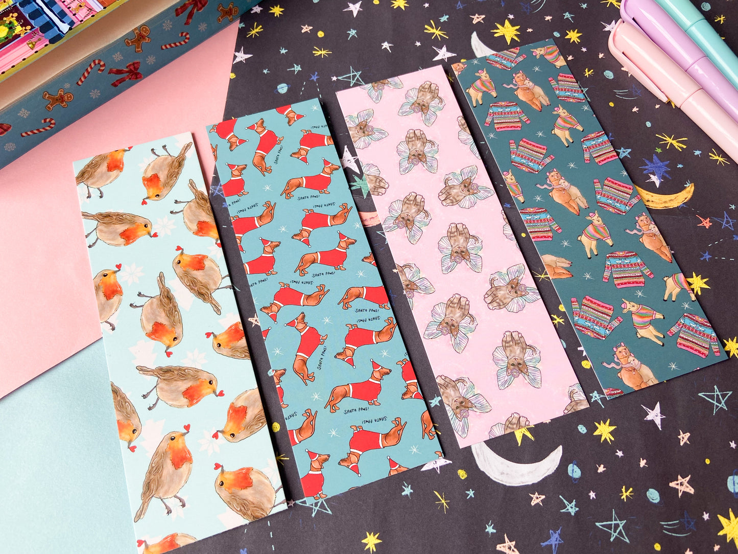 Christmas Bookmark Collection, Book Lovers Gift