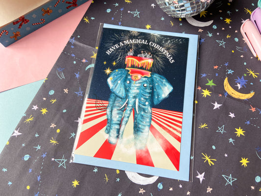 Take That Circus Themed Christmas Card