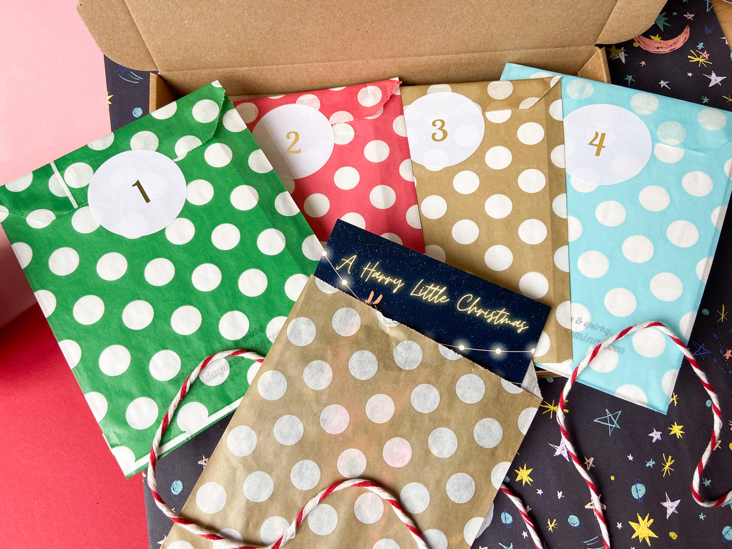 Postcard & Gift Advent Calendar, Harry Themed Christmas