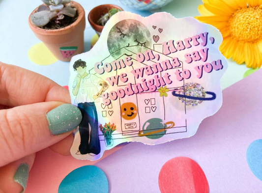 Goodnight to Harry Iridescent Sticker
