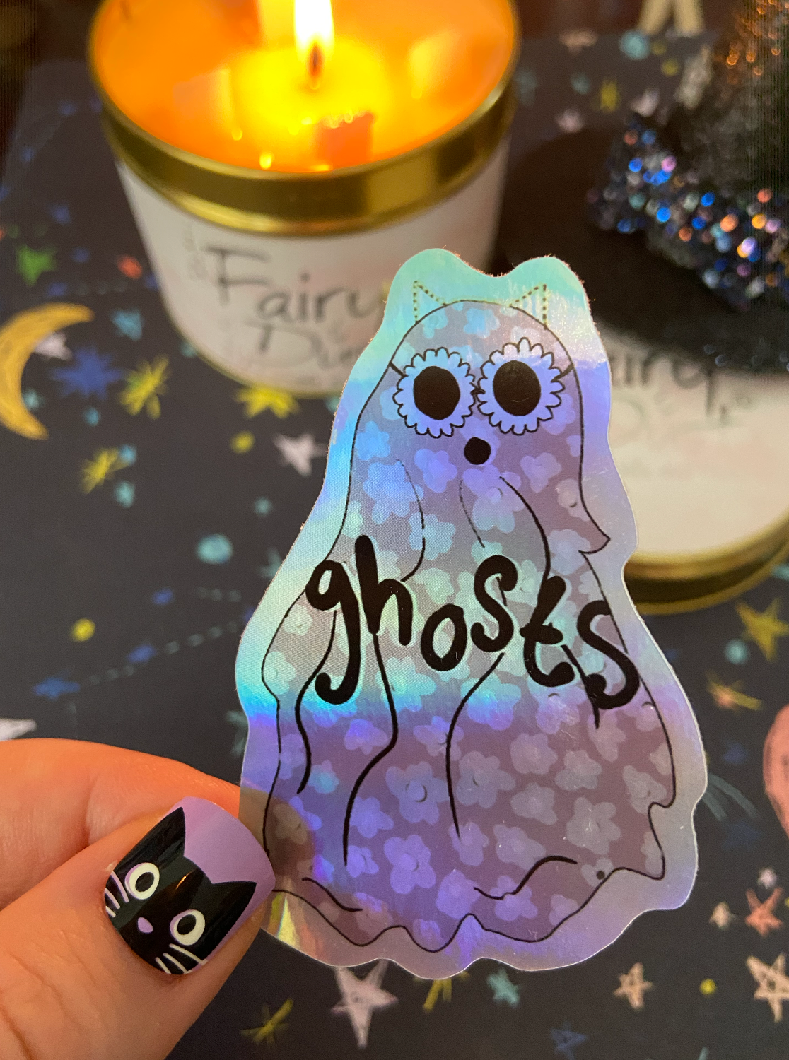 Iridescent Ghosts Sticker, Taylor Fans