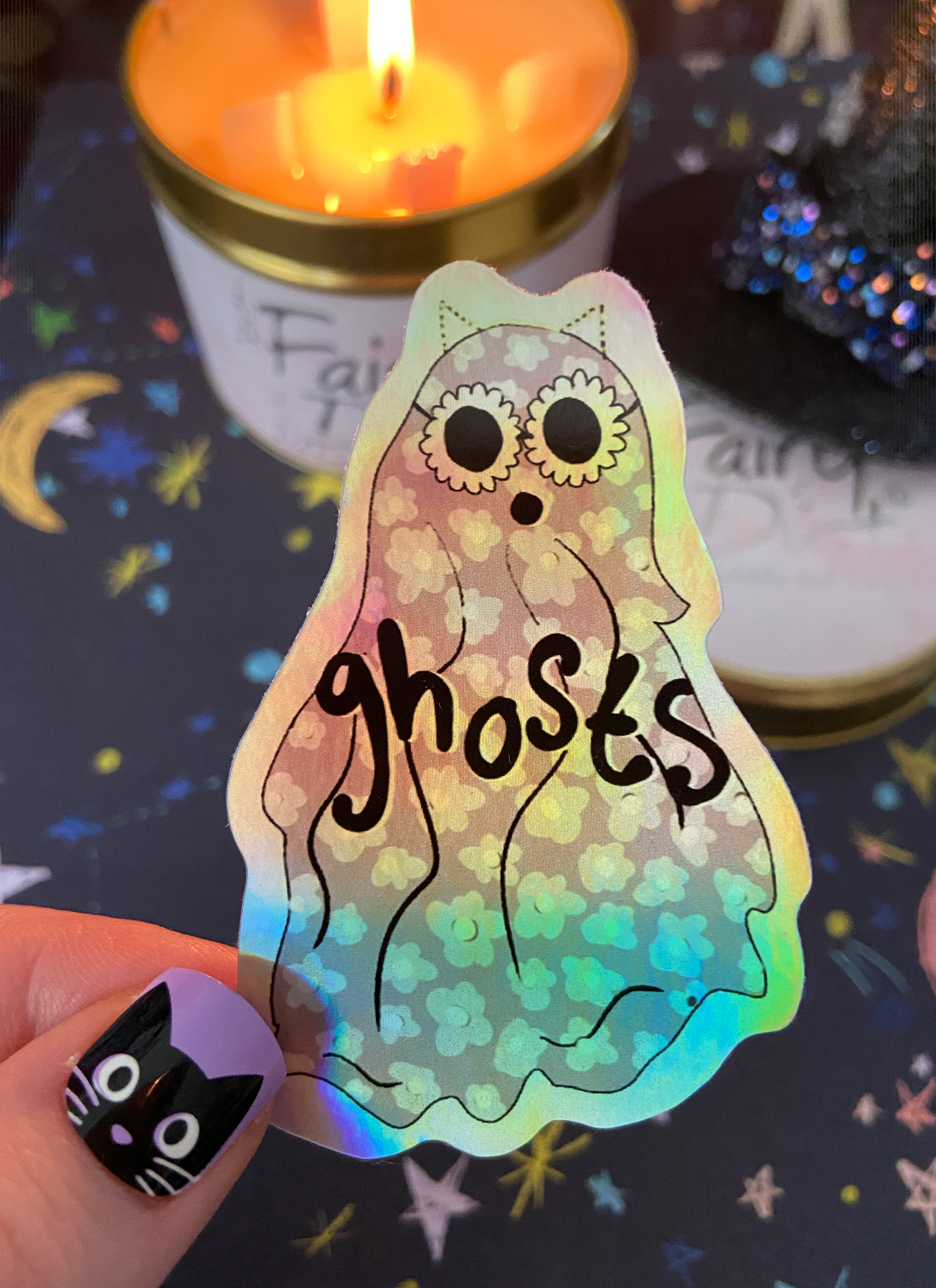 Iridescent Ghosts Sticker, Taylor Fans