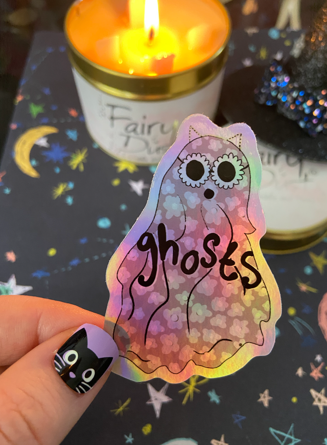 Iridescent Ghosts Sticker, Taylor Fans