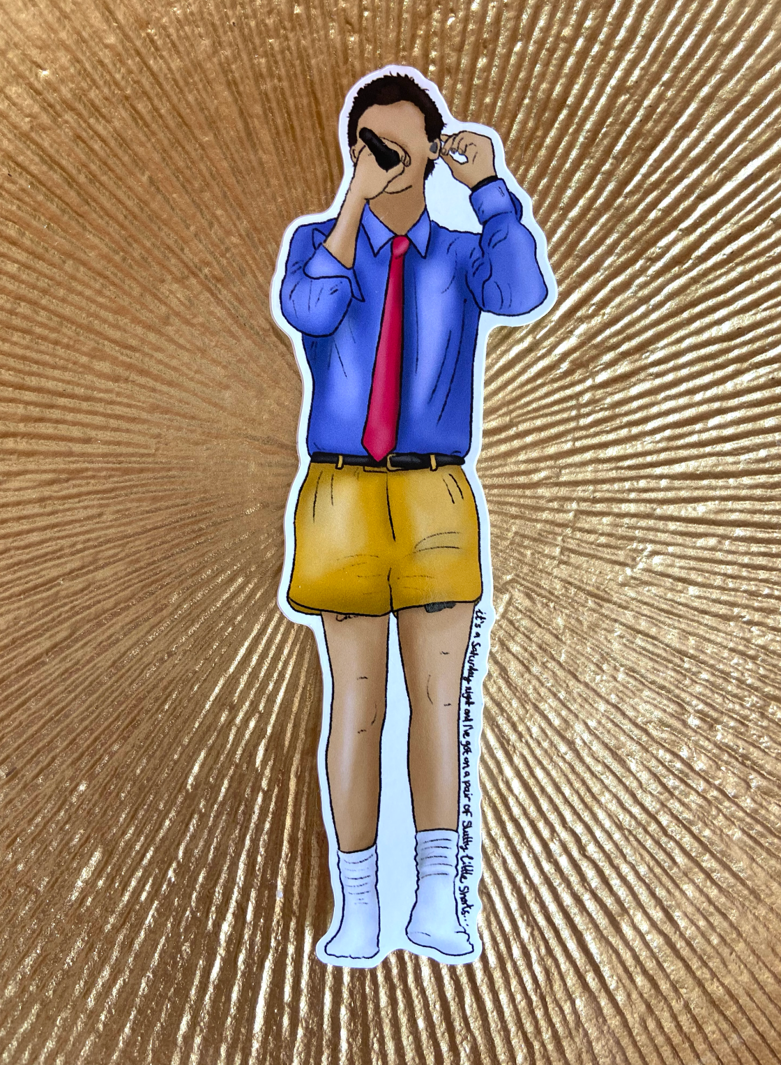 Yellow Shorts Harries Sticker