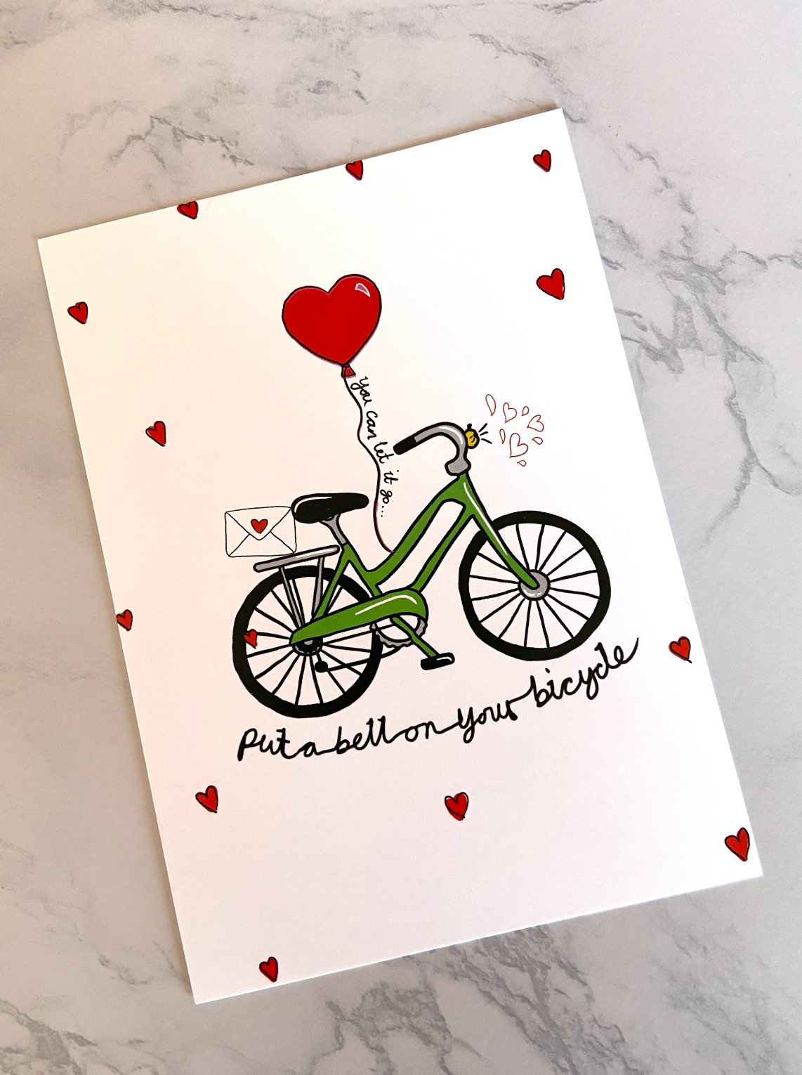 Bell on Your Bicycle Hert Postcard, Harries Gift