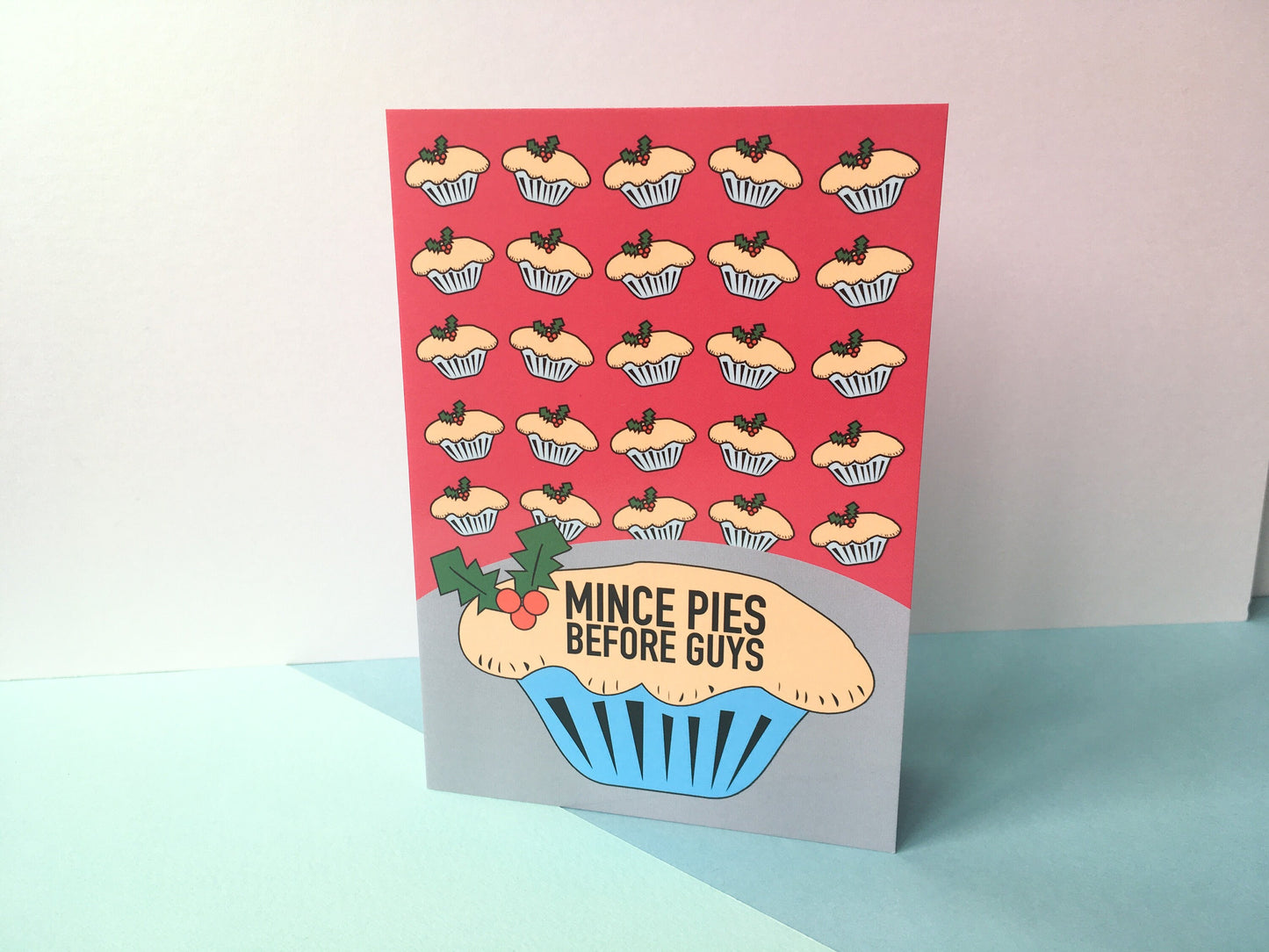 Mince Pies Before Guys Fun Christmas Card