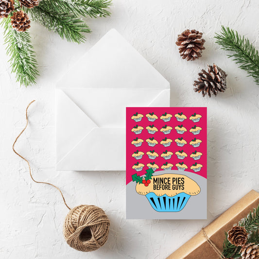 Mince Pies Before Guys Fun Christmas Card