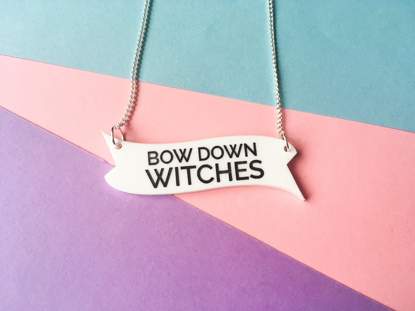 Bow Down Witches Necklace Set Halloween