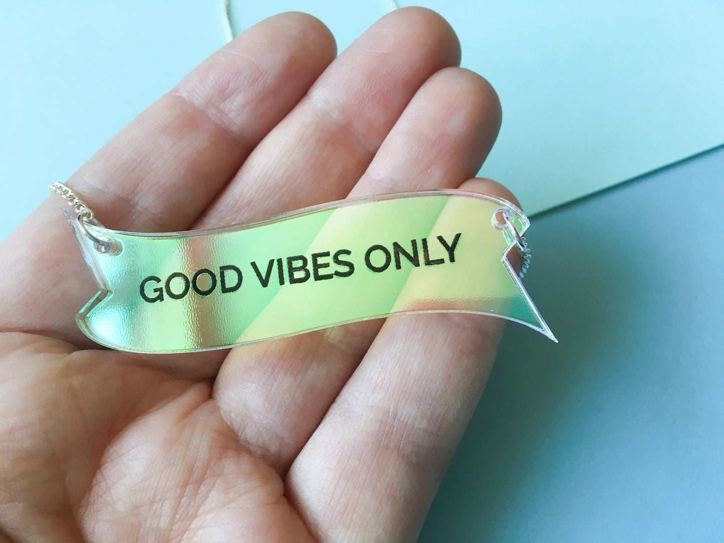 Good Vibes Only Slogan Necklace