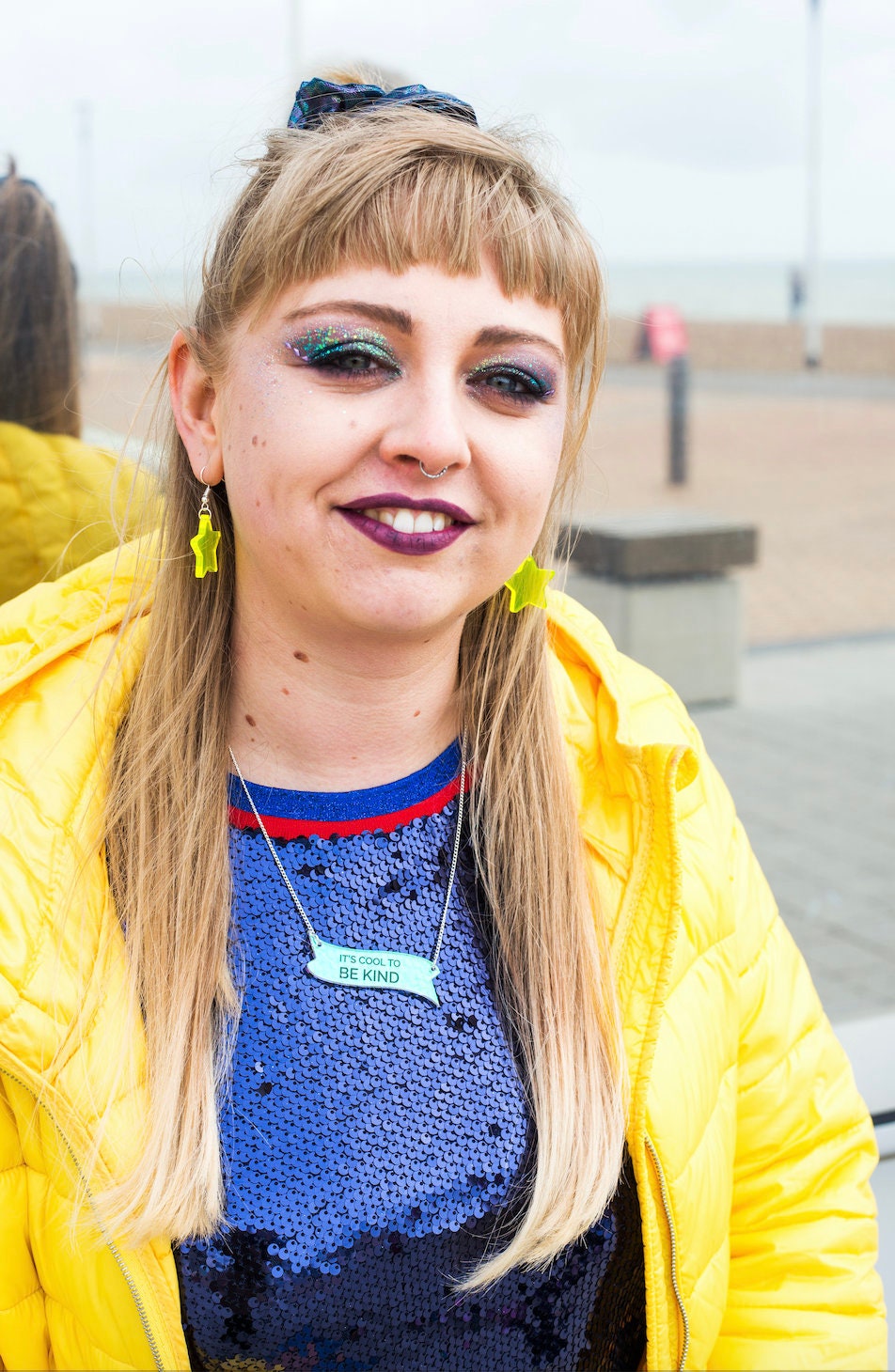 Yellow on sale jacket necklace