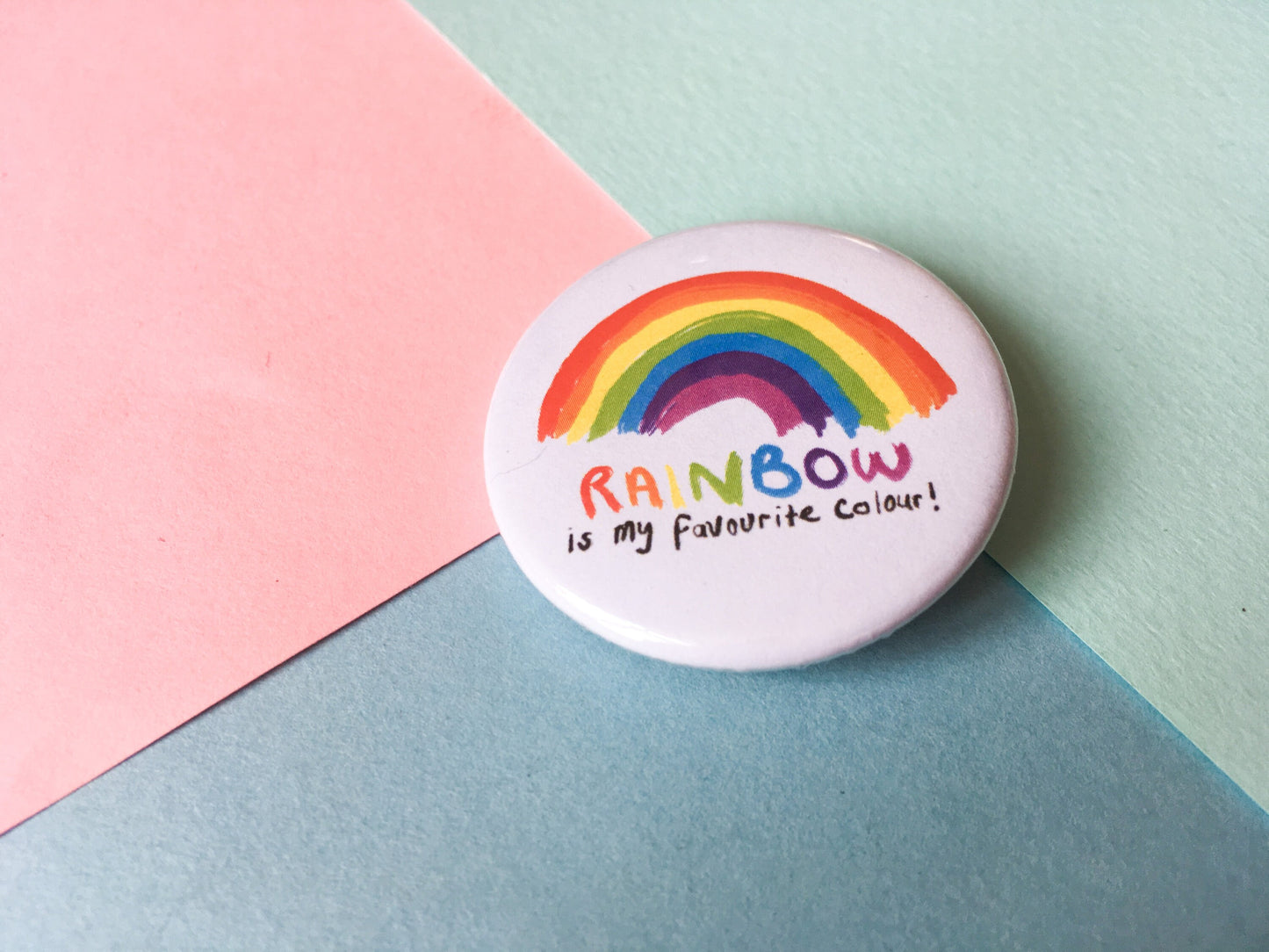 Rainbow Badge, Motivational Pin, Positivity Gift