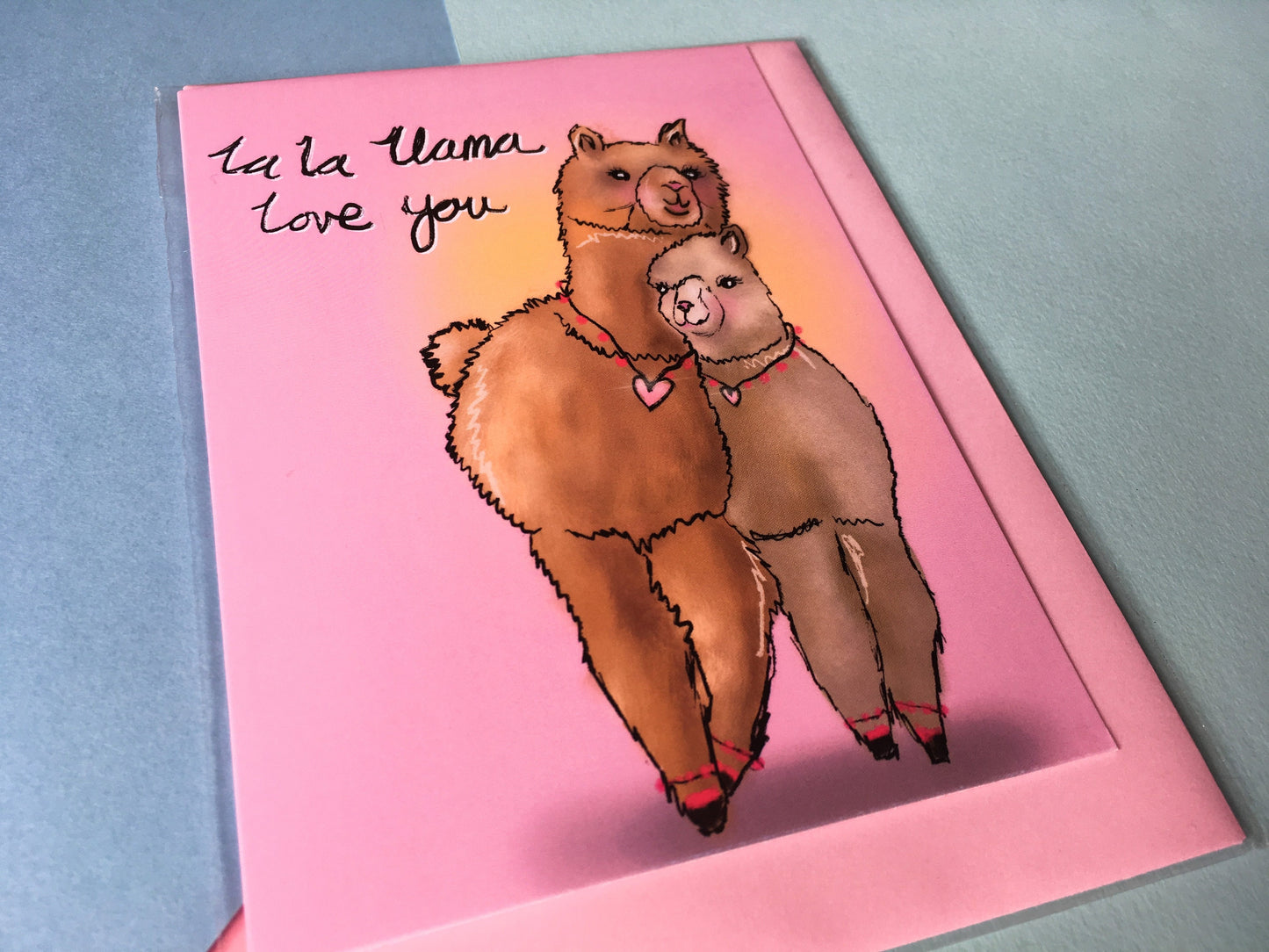 Llama Love You Card, Valentine's Cute Card