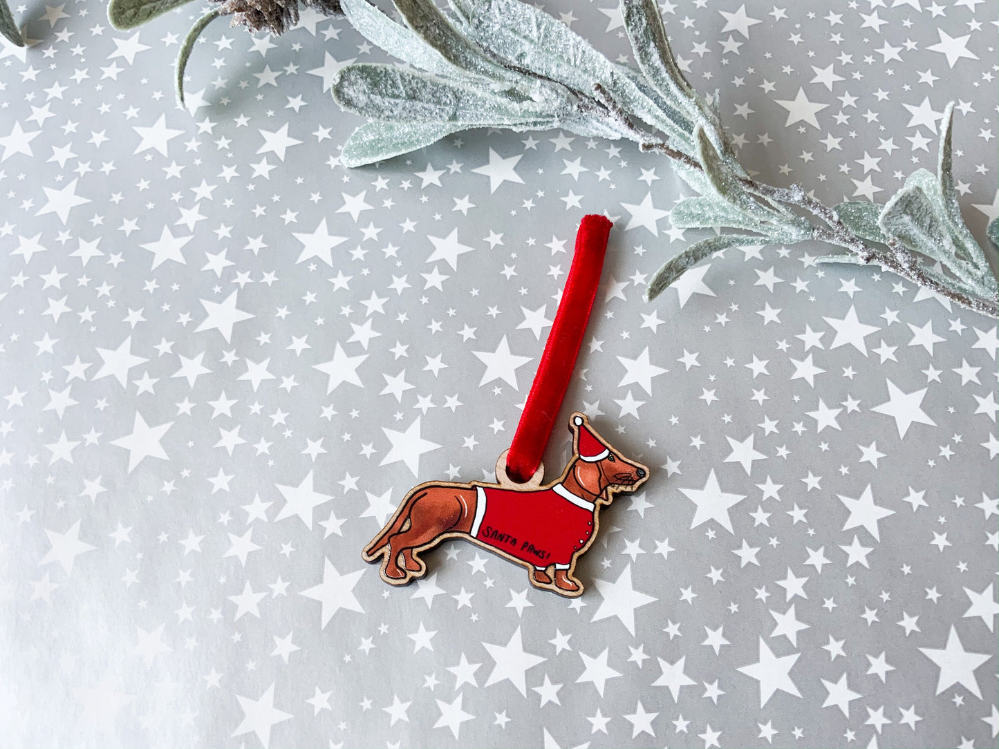 Sausage Dog Christmas Tree Decoration, Dachshund Lover