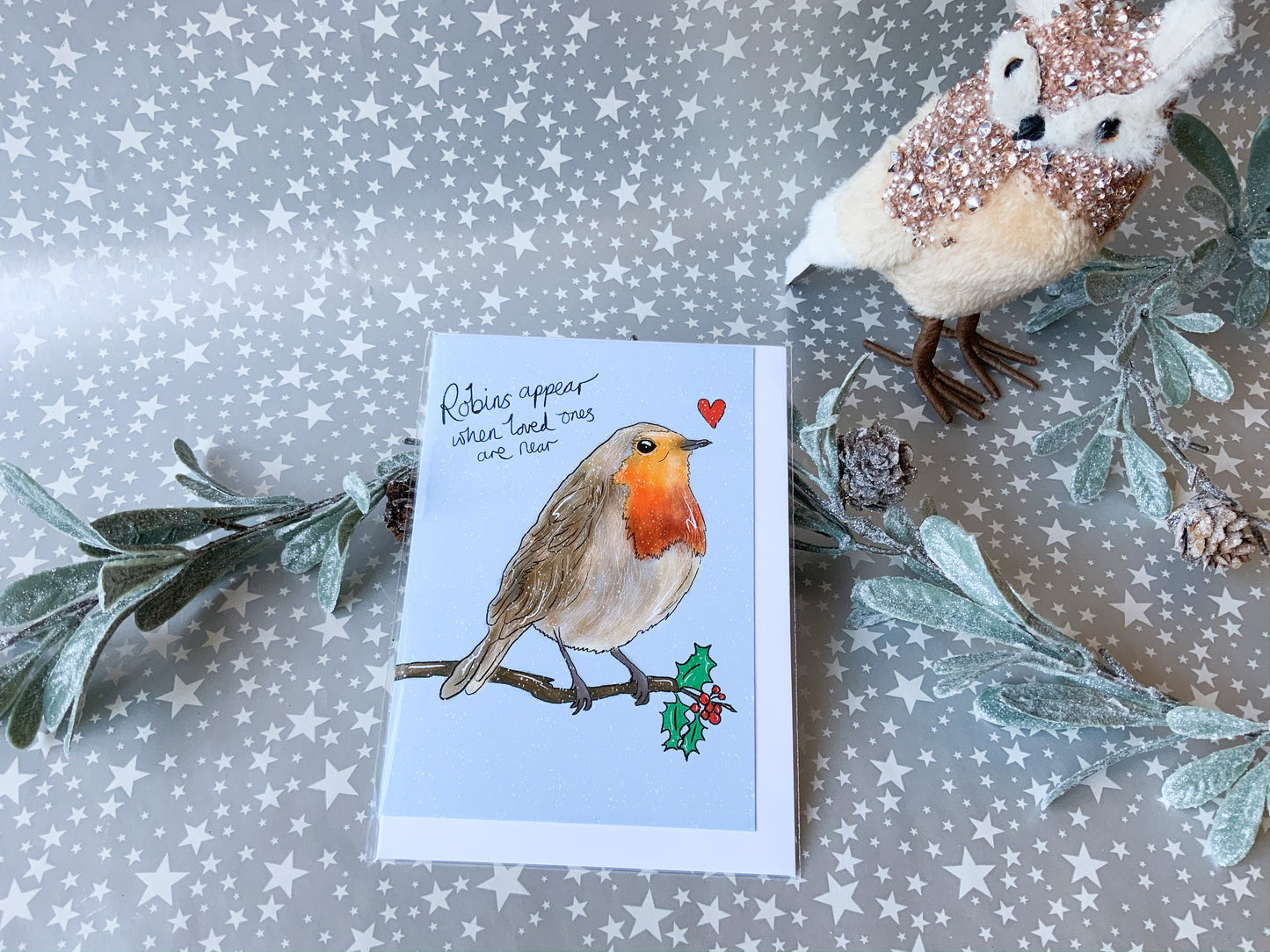 Robins Appear When Loved Ones Are Near, Christmas card