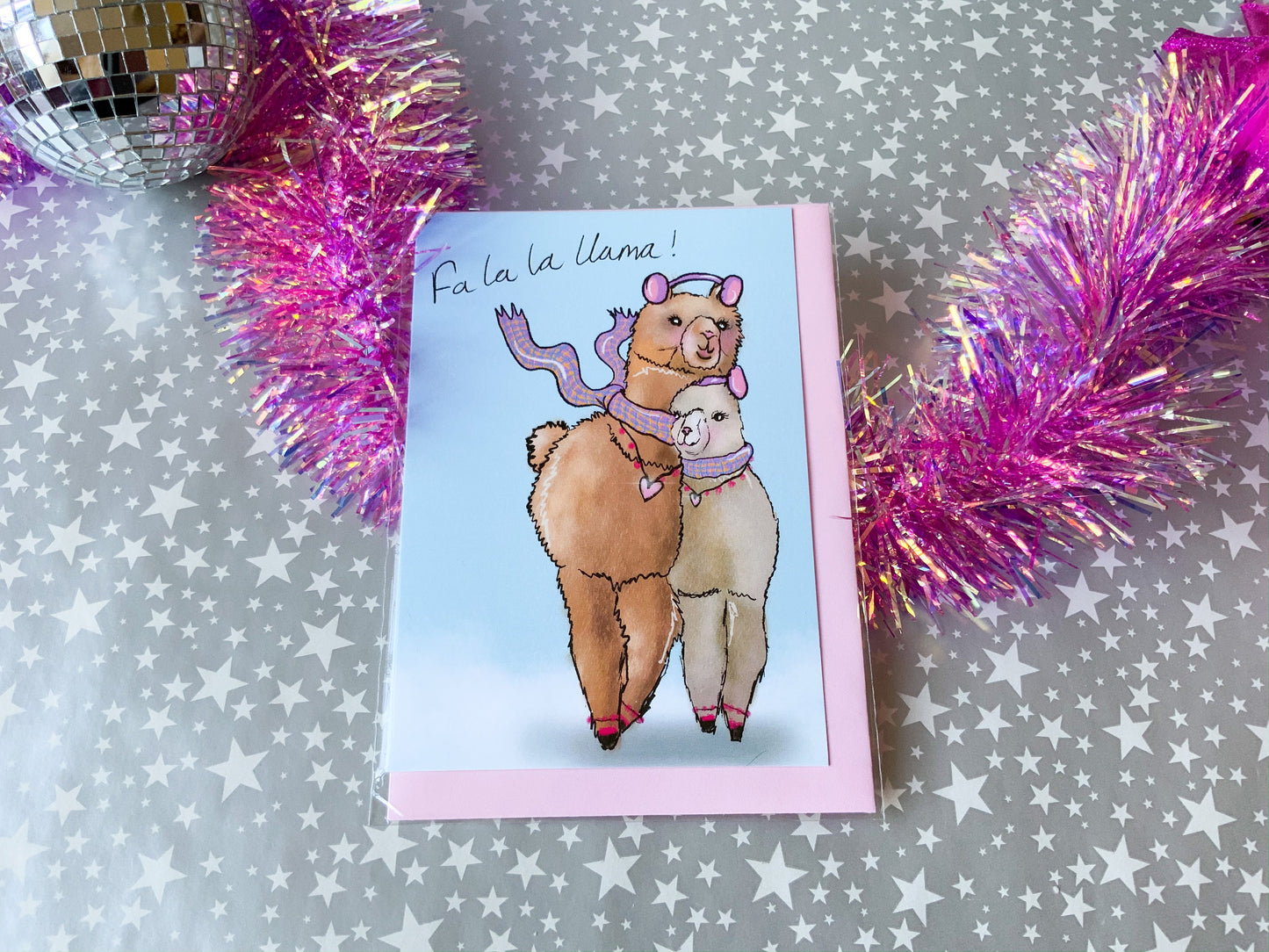 Fa la la llama Christmas Card