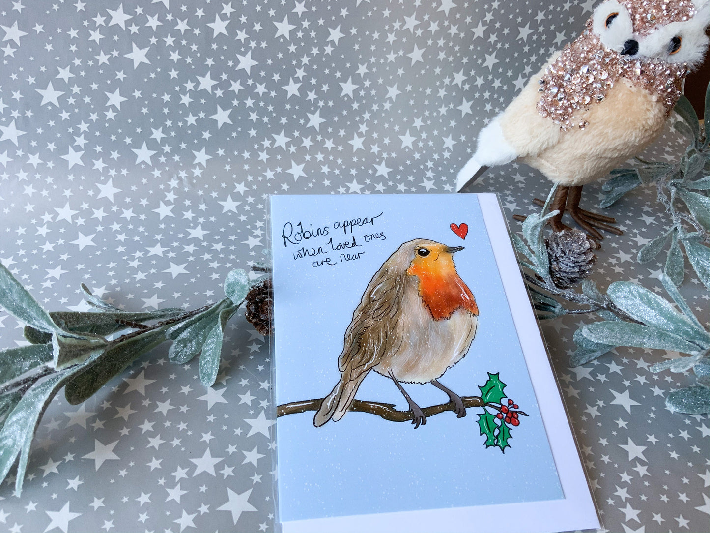 Robins Appear When Loved Ones Are Near, Christmas card