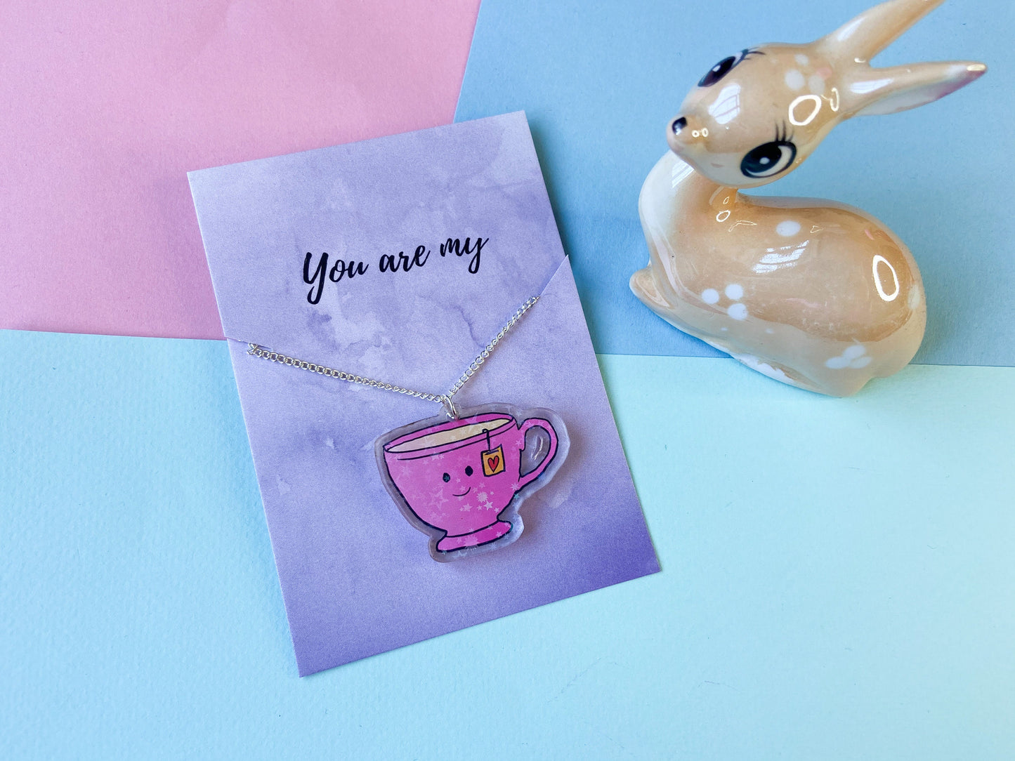 My Cup of Tea Holographic Necklace