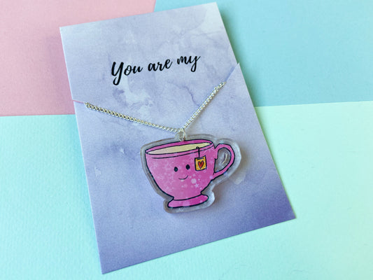 My Cup of Tea Holographic Necklace