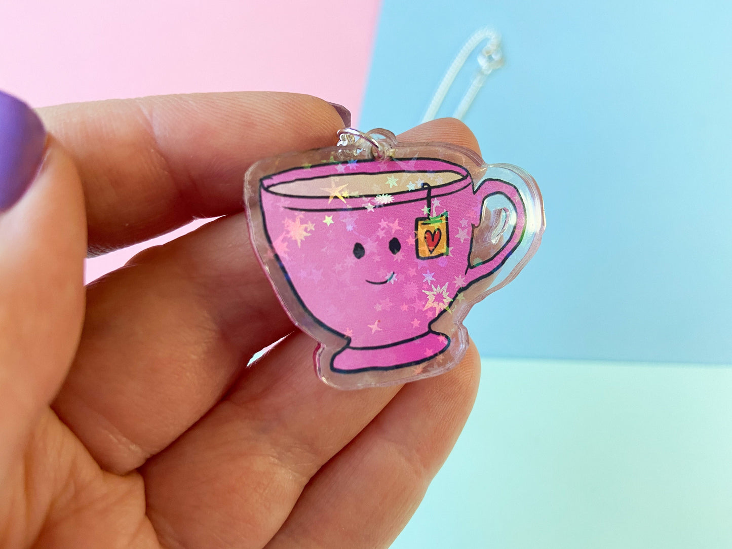 My Cup of Tea Holographic Necklace