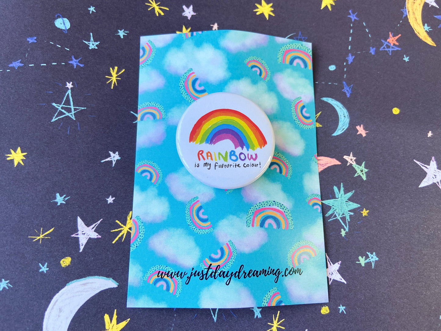 Rainbow Badge, Motivational Pin, Positivity Gift