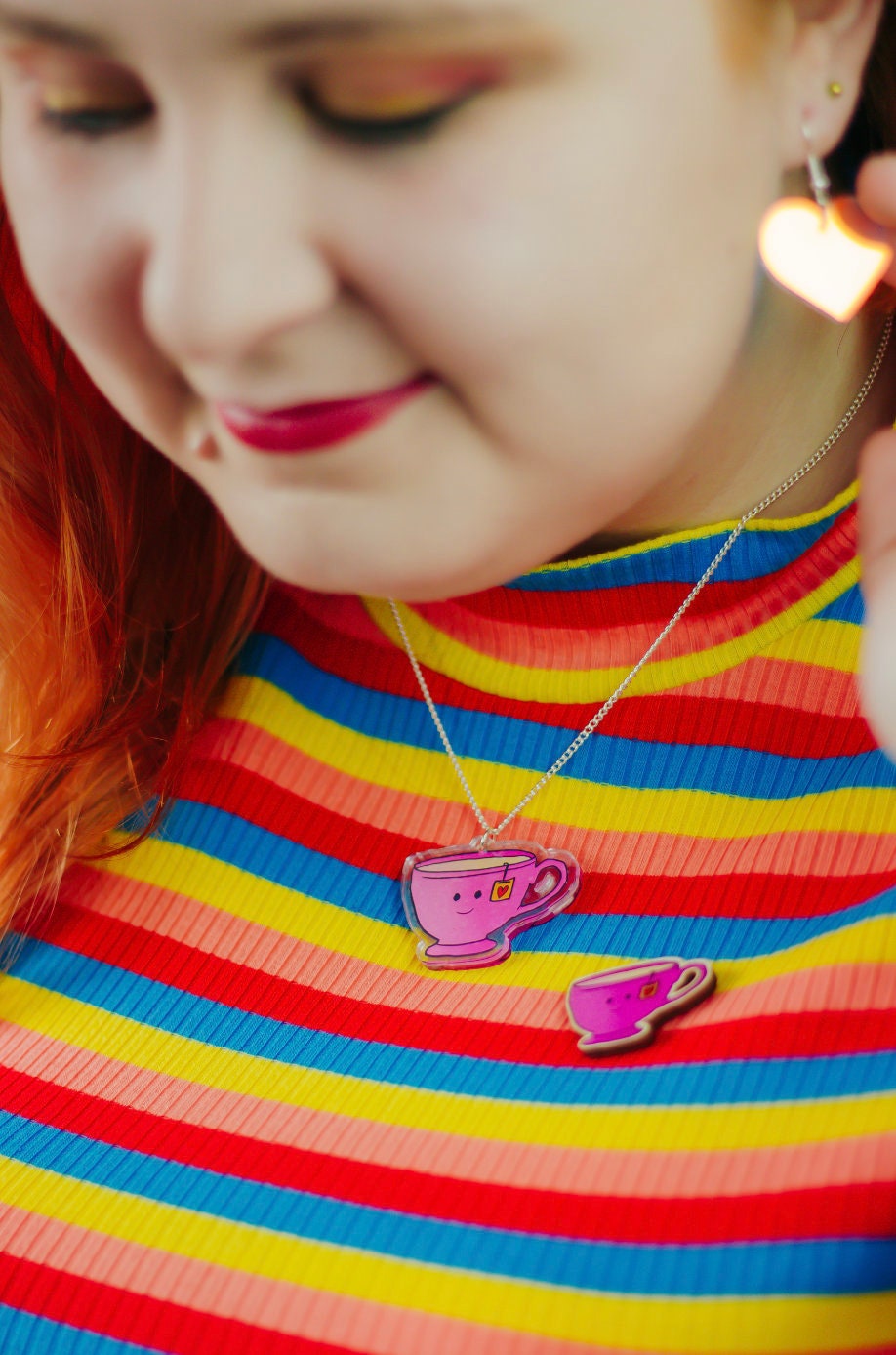 My Cup of Tea Holographic Necklace