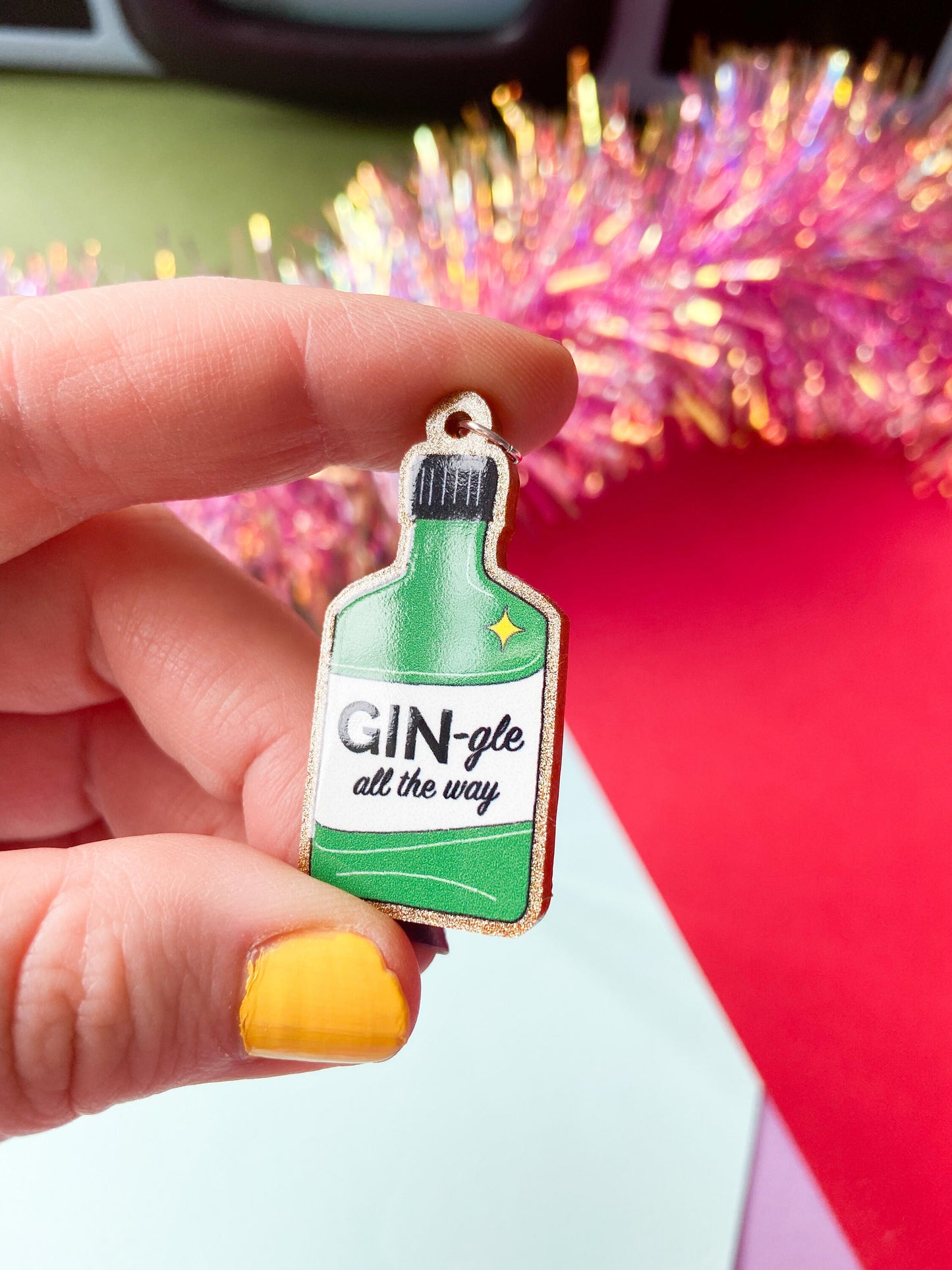 Fun Gin Necklace,  Christmas Jewellery