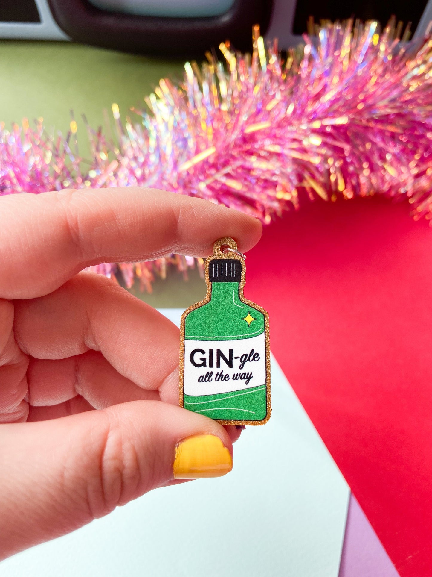 Fun Gin Necklace,  Christmas Jewellery