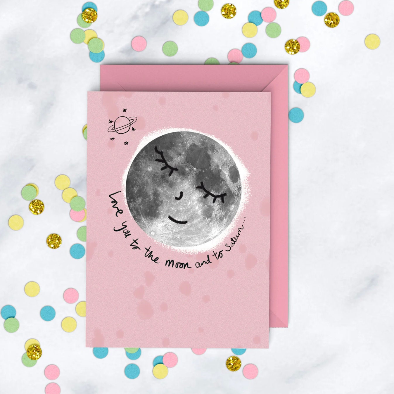 Love you to the Moon Card